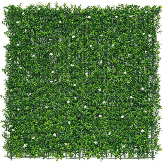 Jardim vertical com flores de jasmim cor verde 50 x 50 cm, 4 uds