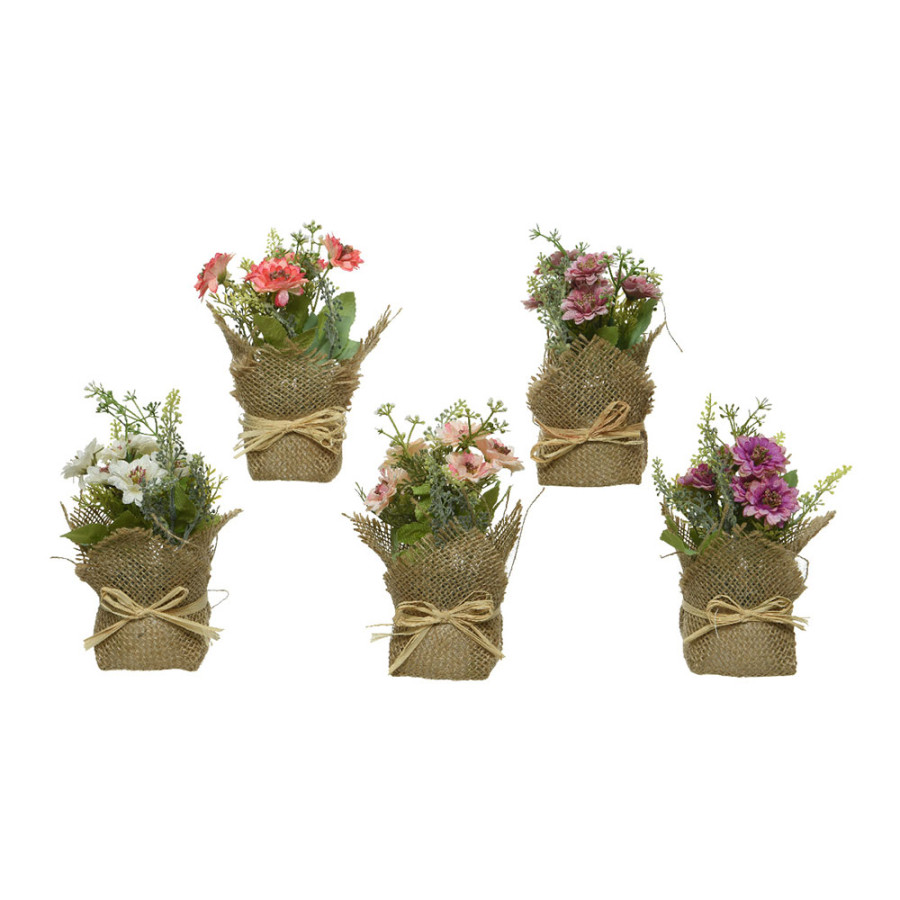 Planta artificial miniatura com serapilheira ø7x17cm modelos sortidos cores / modelos diversos