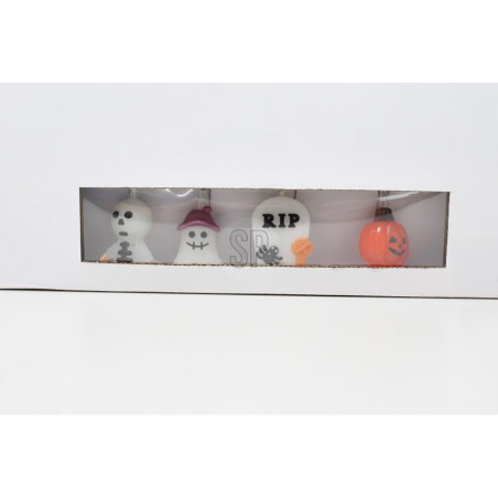 Guirlanda led com 4 figuras de halloween, 10 x led
