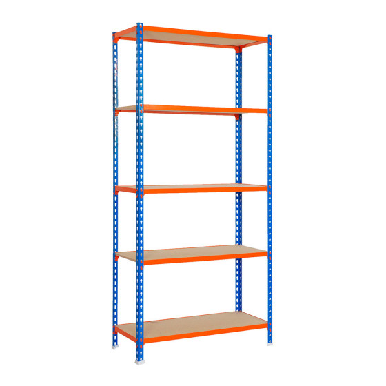 Estante metálica sem parafusos com aglomerado maderclick 5/400 simon rack