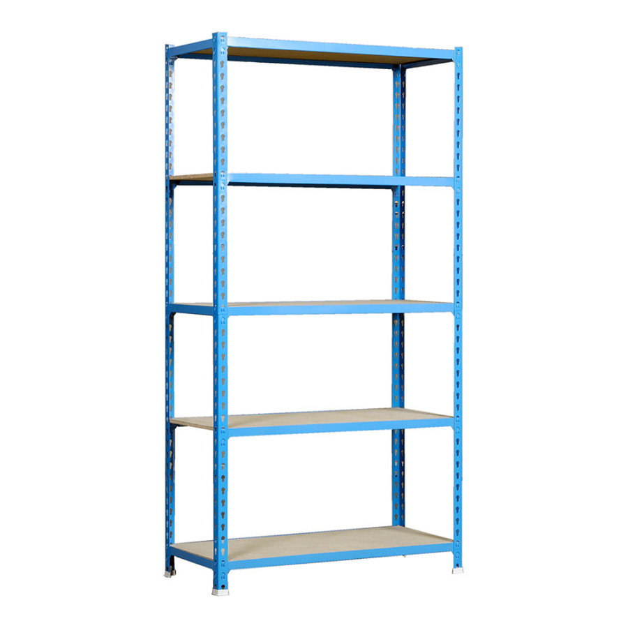 Estante metálica sem parafusos com aglomerado maderclick polus 5/500 simon rack