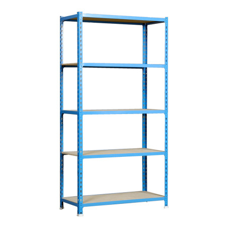 Estante metálica sem parafusos com aglomerado maderclick polus 5/500 simon rack