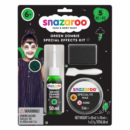 Kit Maquilhagem Efeitos Especiais Verde SNAZAROO