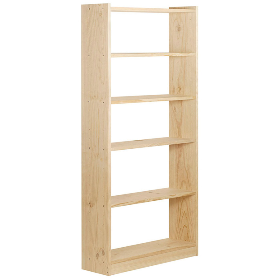 Livraria gala 6 prateleira de 80cm pinho maciço79,6x25x184,7cm astigarraga