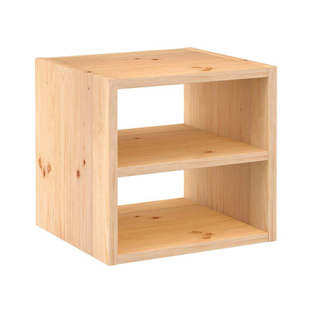 Estante modular 1 cubo + prateleira intermédia dinamic pinho maciço 36,2x33x36,2cm astigarraga
