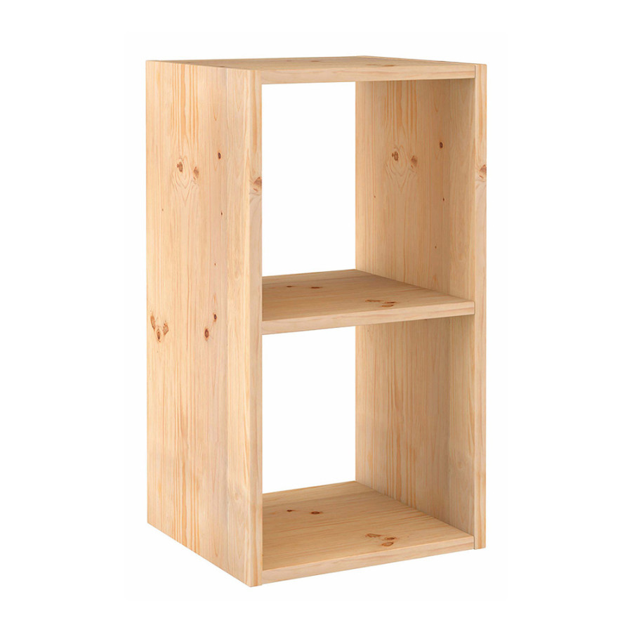 Estante modular 2 cubos dinamic pinho maciço 36,2x33x70,8cm astigarraga