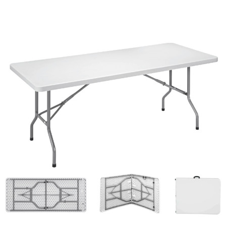 Mesa drobável 180x74x74cm tubo ø22x1.0mm