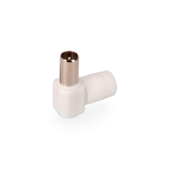 Ficha tv macho curva 9,5mm retractilado