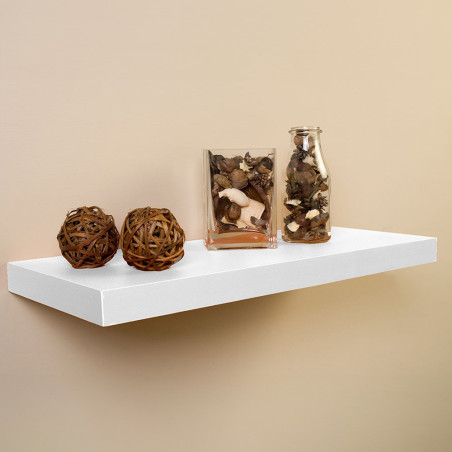 Estante com fixação invisível 60x25 branco 045315 home decor