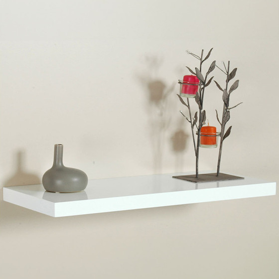 Estante com fixação invisível 80x25 branco 045322 home decor