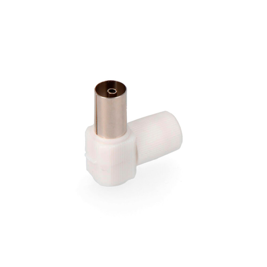 Ficha tv femea 9,5mm curva retractilado