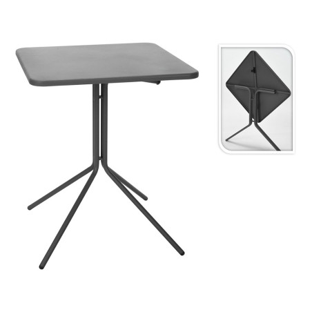 Mesa dobrável 58x58x70cm cinzento escuro, x99001620, ambiance