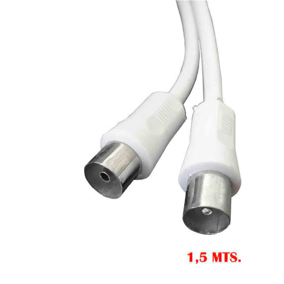 Prolongador tv-video reta 9,5mm, 1,5m embalado branco