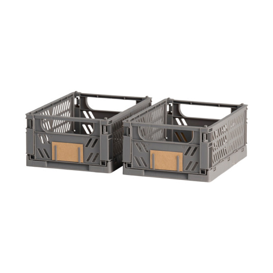 Caixa de armazenamento dobrável 25x16,5x10cm kit 2 peças