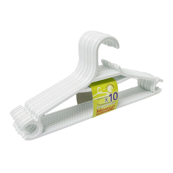 Conjunto de 10 cabides económicos brancos hidalgo