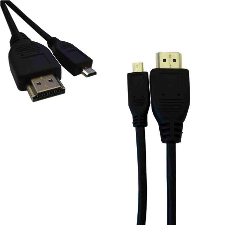Conexão hdmi a micro hdmi alta velocidade 1.4 macho macho 1m