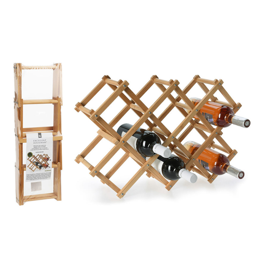 Garrafeira de bambu para 10 garrafas, 784230710. excellent houseware