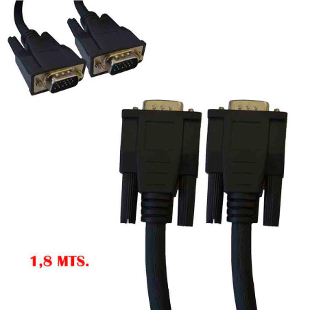 Conexão super vga macho macho 1,8m