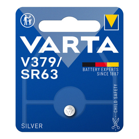 Micro pilha botão varta silver sr63 - v379 1,55v (blíster 1 unid.) ø5,8x2,15mm
