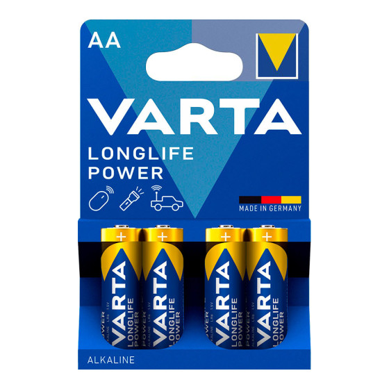 Pilha varta alcalina longlife aa - lr06 2 tiras (10 blísters 4 unid.) ø14,5x50,5mm preço por blíster