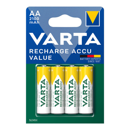 Pilha varta recarregável accu aa -- hr6 2100ma (blíster 4 unid.) ø14,5x50,5mm