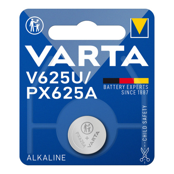 Micro pilha de botão varta alcalina v625u 1,5v (blíster 1 unid.) ø16,0x6,2mm