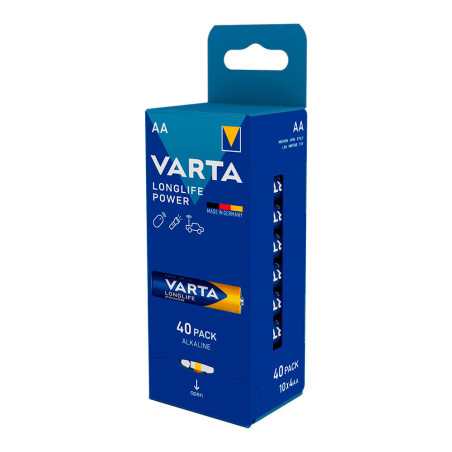 Pilha varta longlife power aa - lr06 (pack 40 unid. granel) 6x5x14cm