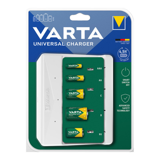 Carregador universal para pilhas 57658 varta