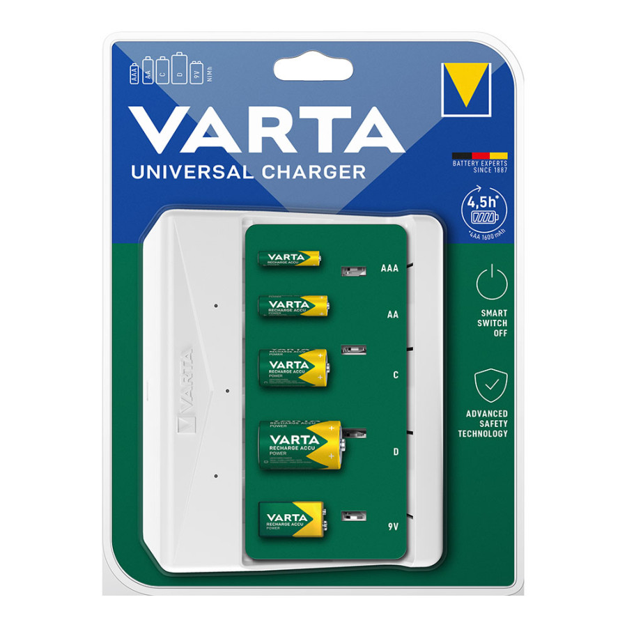 Carregador universal para pilhas 57658 varta
