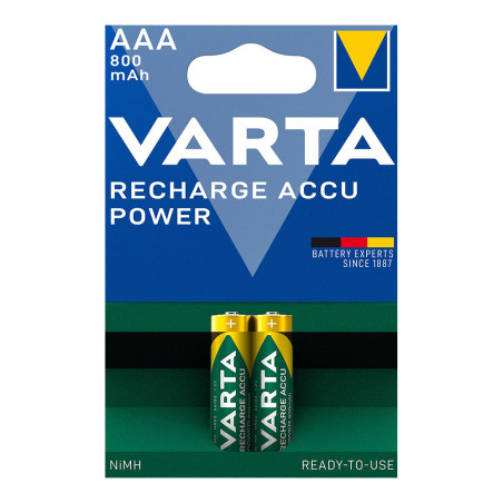 Pilhas recarregáveis accu power aaa - hr03 800 mah (blister 2 unidades)