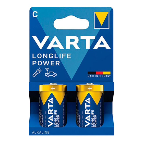 Bateria varta longlife power c - lr14 (blister 2 unid.) ø26,2 x 50 mm