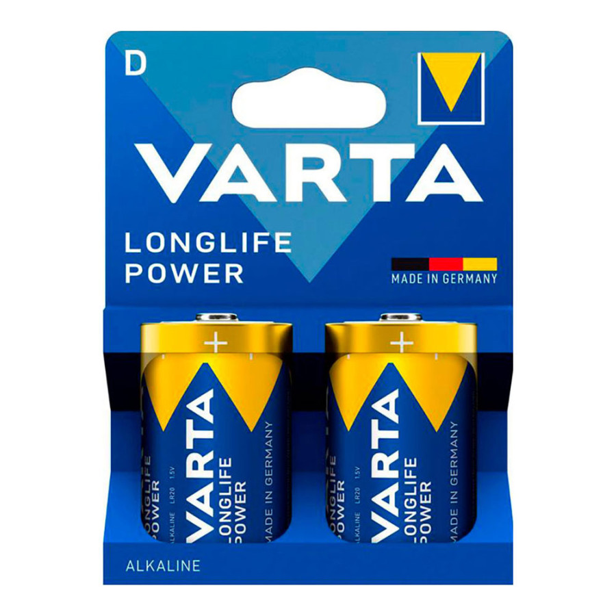 Bateria varta longlife power d - lr20 (blister cartão 2 unid.) ø34,2 x 61,5 mm