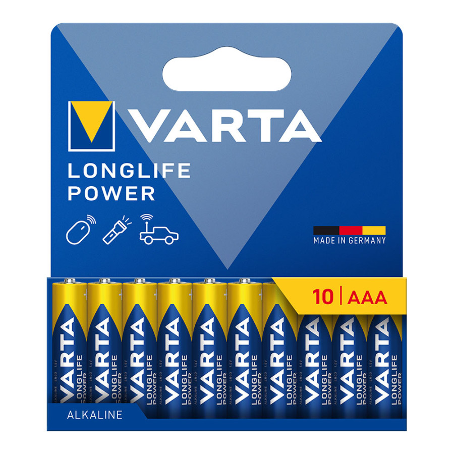 Pilha alkalina longlife power aaa - lr03 (cartão blister unidades) ø10,5 x 44,5 mm
