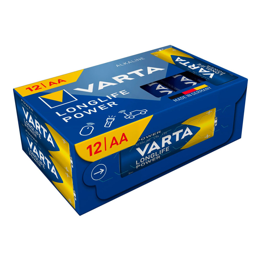 Pilha alkalina longlife power cube aa - lr06 (caixa com 12 unidades) ø14,5 x 50,5 mm