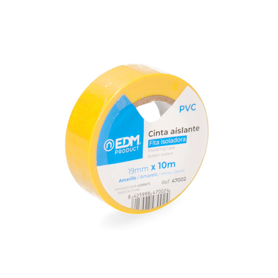 Fita isolante amarela de qualidade supra 19 mm x 10 m