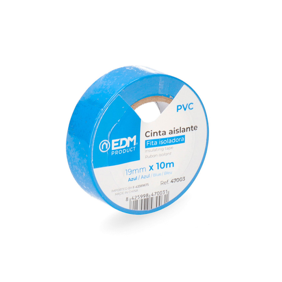 Fita isolante azul de supra qualidade 19 mm x 10 m