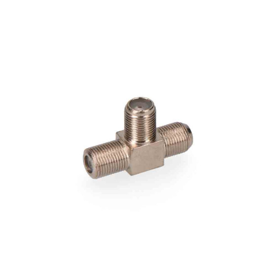 Conector "f" ficha tripla macho em "t" edm embalada