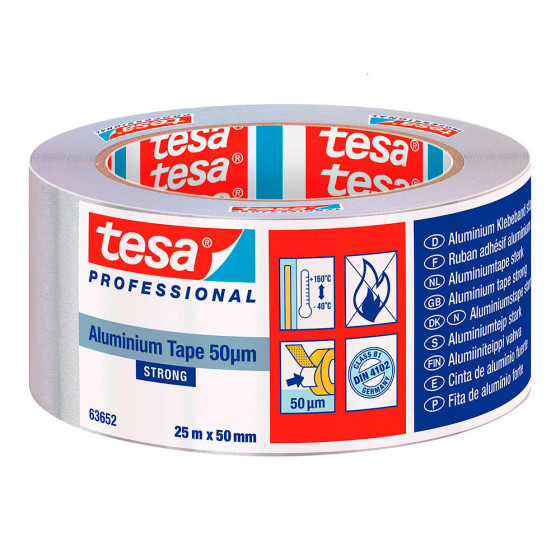 Fita de alumínio forte 50 micrómetro 50 mm x 25 m
