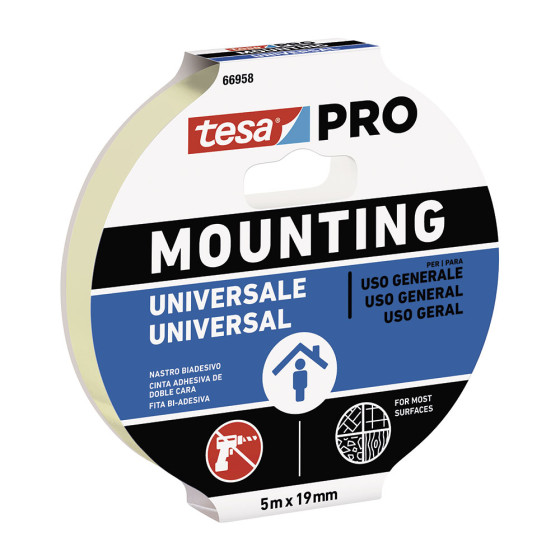 Fita dupla face montagem pro universal 19 mm x 5 m