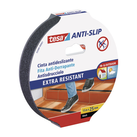 Fita antiderrapante preta 25 mm x 15 m