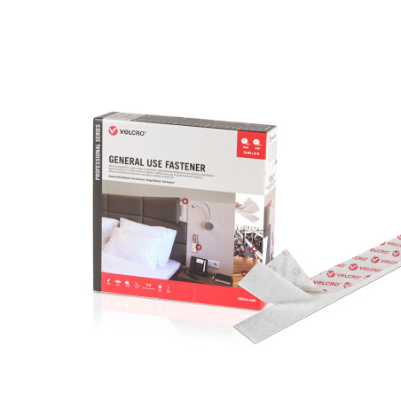 Gancho e fita adesiva branca 20 mm x 25 m