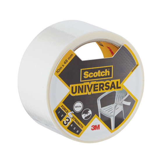 Fita universal americana 3 branco 48 mm x 10 m