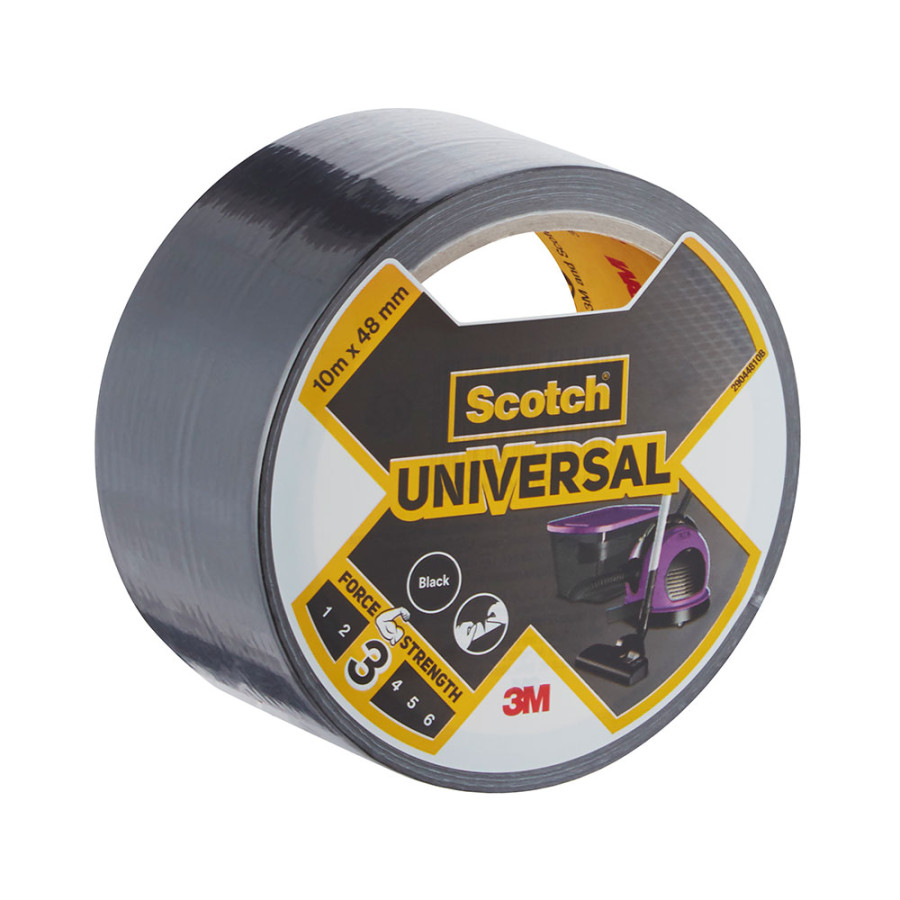 Fita universal americana 3 preta 48 mm x 10 m