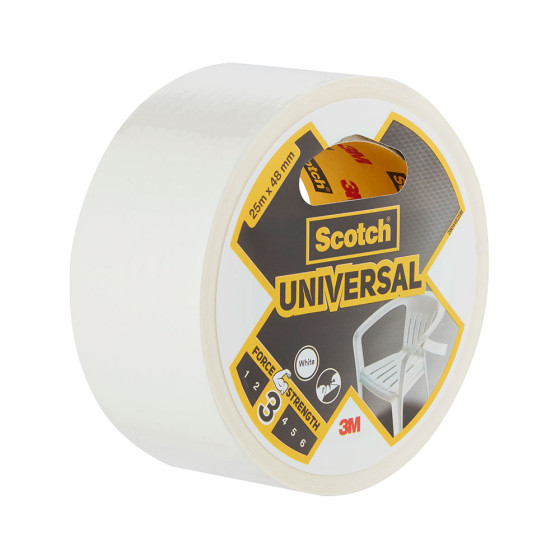 Fita universal americana 3 branco 48 mm x 25 m
