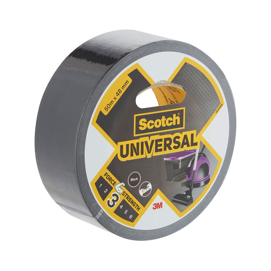 Fita universal americana 3 preta 48 mm x 50 m