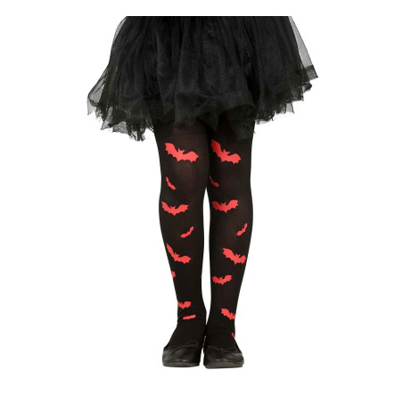 Collants de Criança Morcegos 5-9 anos Preto / Vermelho