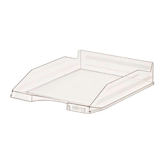 Tabuleiro de secretária faibo 93 vidro empilhável 350x250x65mm