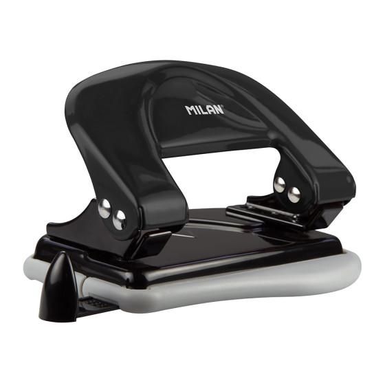 Furador para papel com guia preto milan