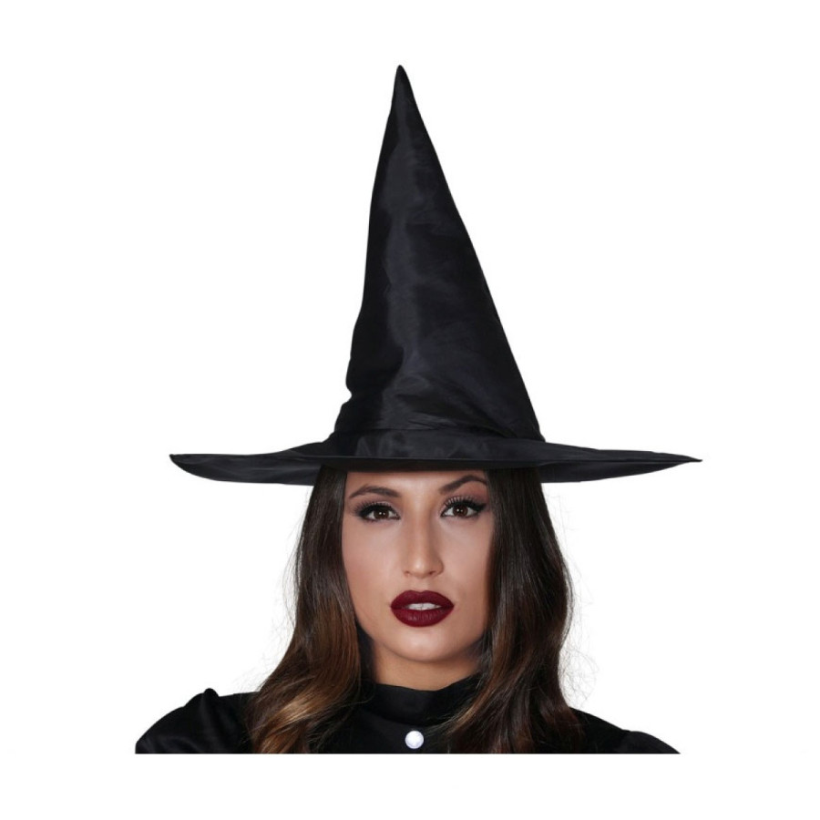 Chapeu de Bruxa de Adulto 19x46cm Preto