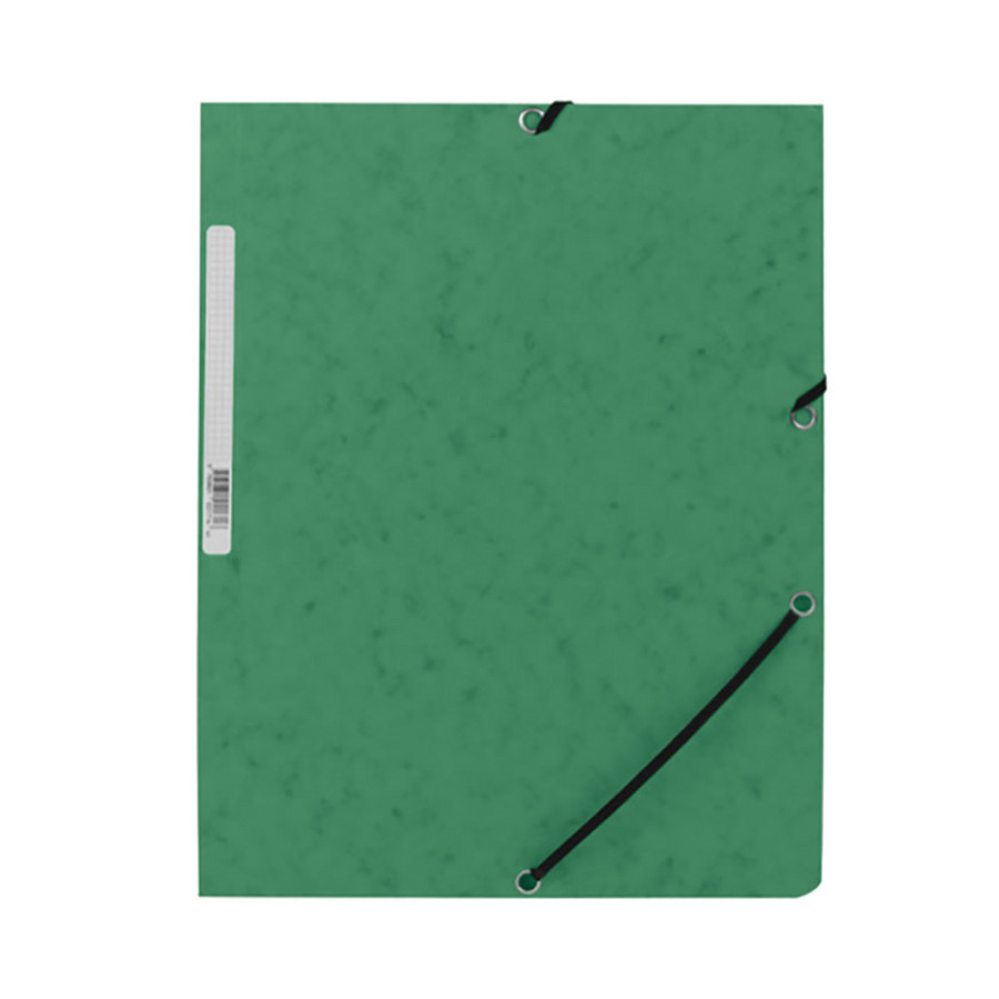 Capa com elásticos kf02167 cartão verde com abas din a4 q-connect